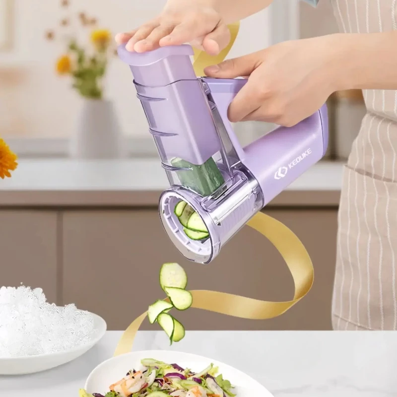 Electric Handheld Vegetable Cutter | Stainless Steel Multi-Functional Veg Slicer & Grass Chopper | USB Rechargeable Kitchen Tool