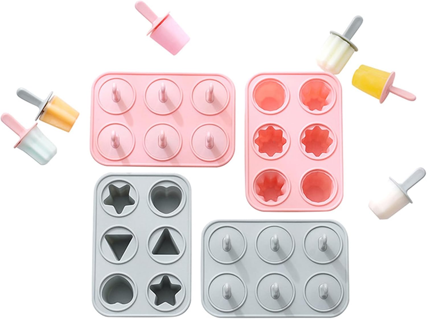 Silicone Popsicle Molds,Mini Silicone Mold,Reusable Popsicle Makers