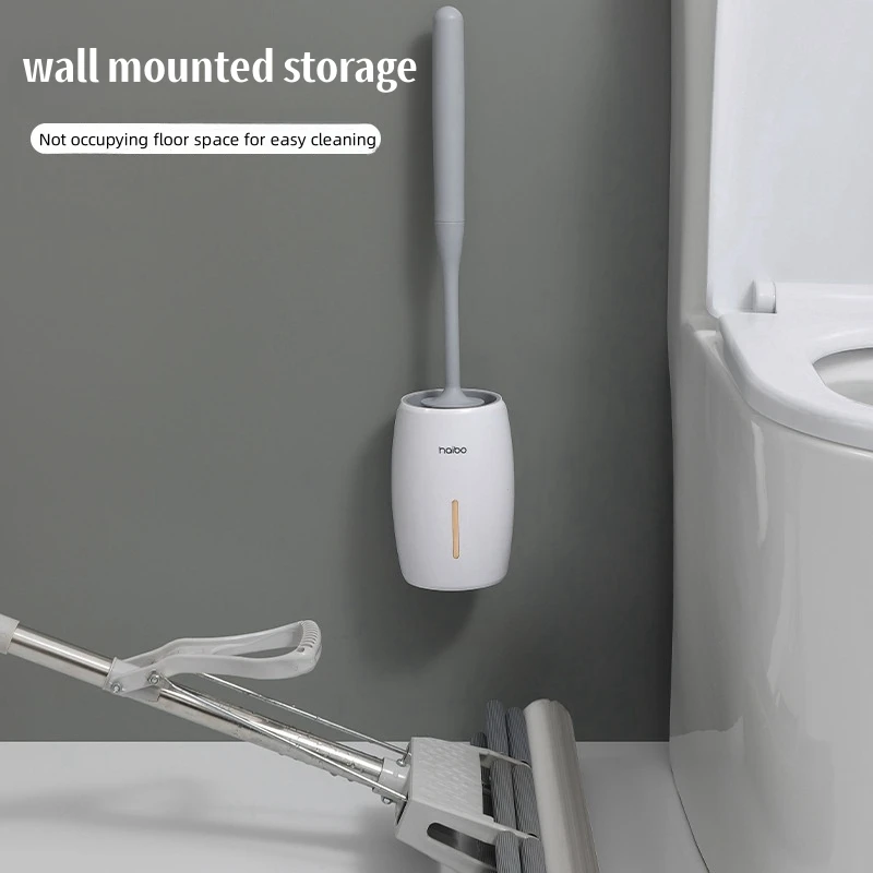 Silicone Toilet Brush WC Accessories Drainable Toilet Brush Cleaning Tools Bathroom Accessories Sets