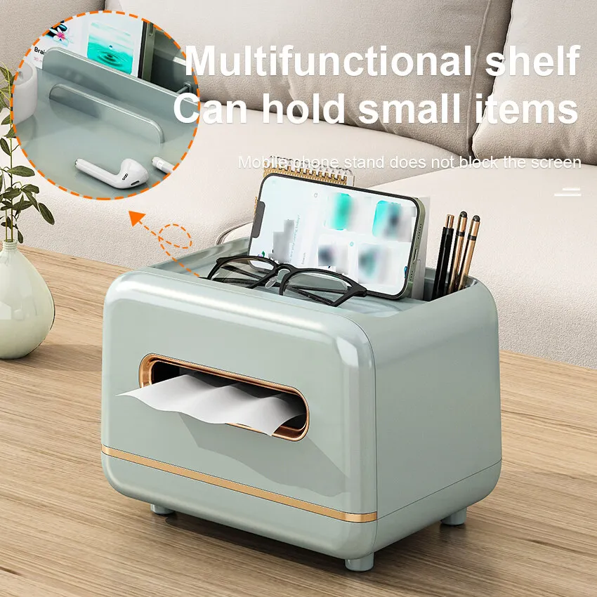 Desktop Tissue Box Removable Slight Luxury Decorative Handkerchief Case Paper Storage Box Home Office Car Nordic Plastic Holder