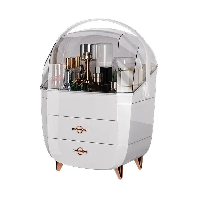 Cosmetics Storage Box Dust-proof Skin Care Product Desktop Organizer For Dressing Table