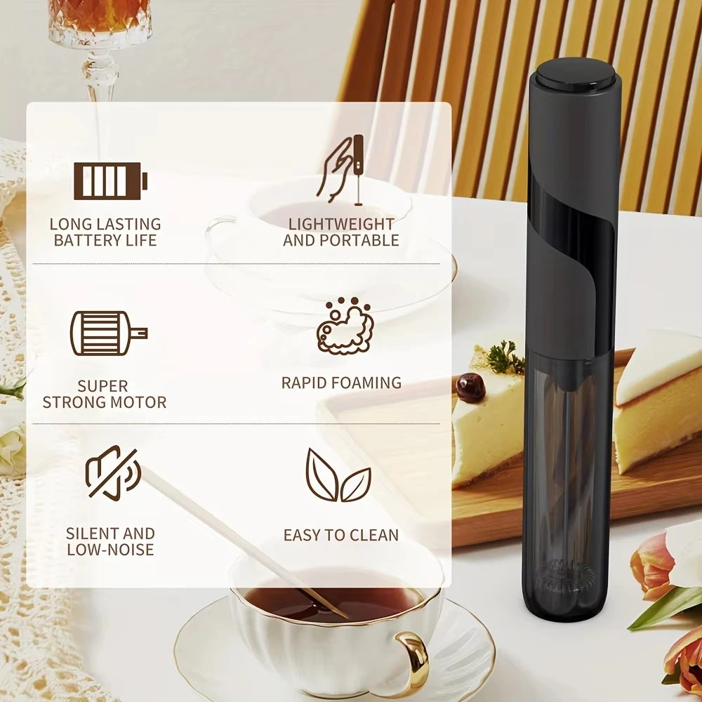 1 AA Battery Powered Coffee Milk Mixer, Egg Beater, Milk Frother