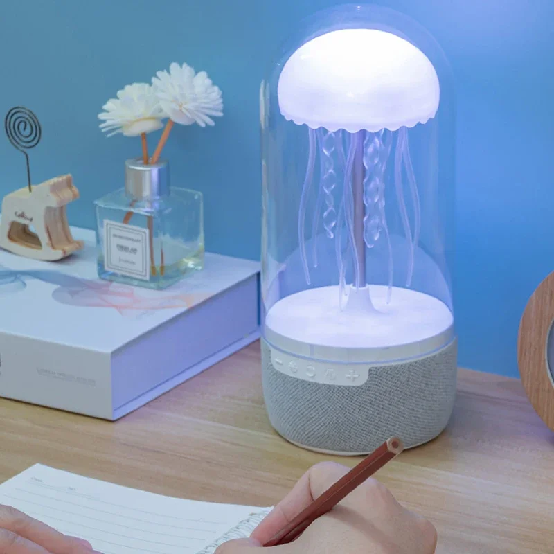 Creative Colorful Jellyfish Lamp Bluetooth Speaker HiFi Stereo 1800mAh Sports Jellyfish Speaker with Lights