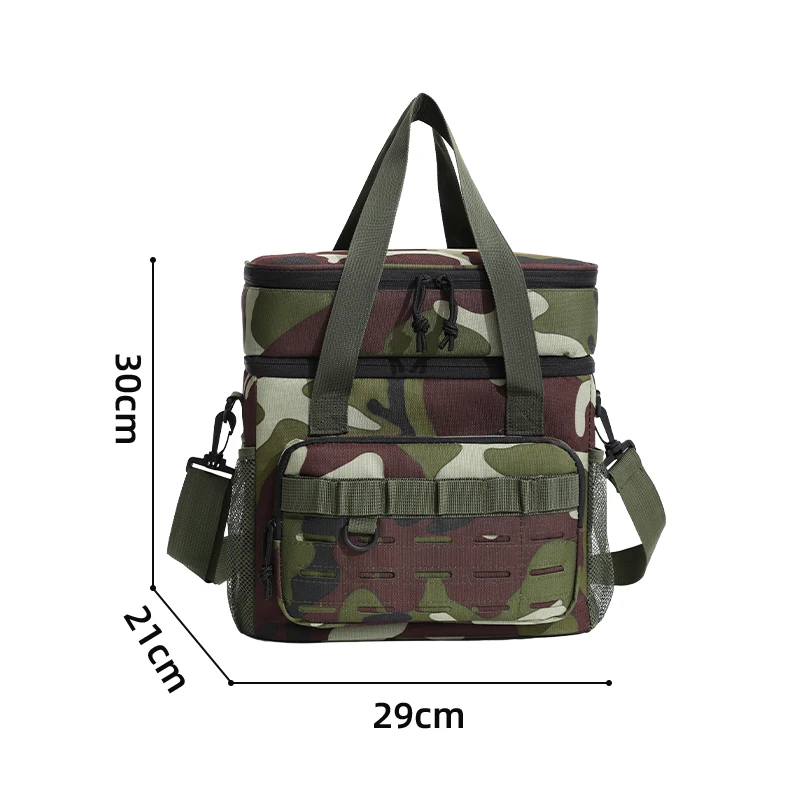 Tactical Thermal Cooler Bag Outdoor Insulated Lunch Box Work Leakproof Insulated Durable Lunch Bag for Meal Camping Picnic