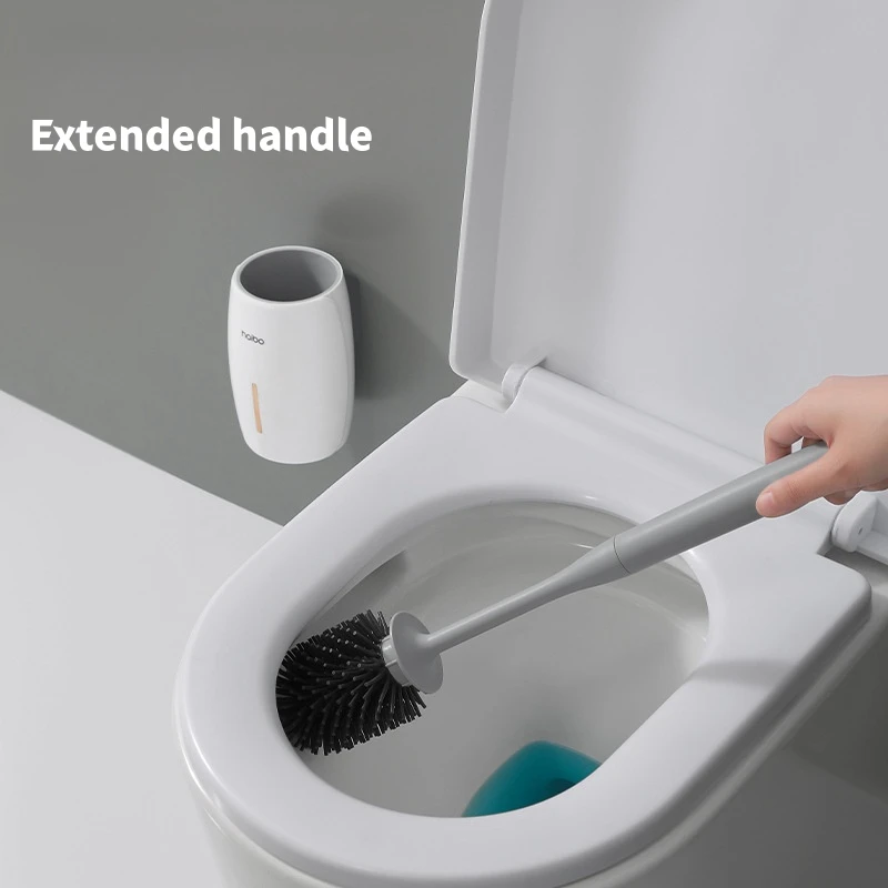 Silicone Toilet Brush WC Accessories Drainable Toilet Brush Cleaning Tools Bathroom Accessories Sets