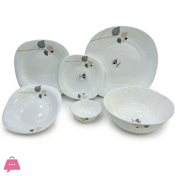 KINGRI OPALWARE MARBLE DINNER SET 26 PCS (SHAKHEN NABAT)