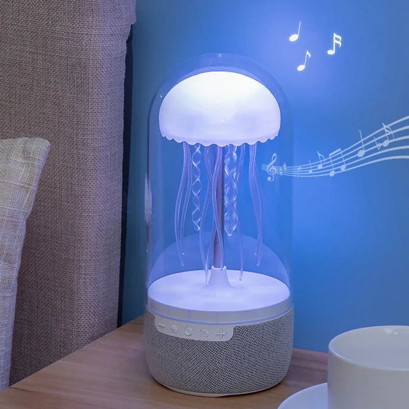 Creative Colorful Jellyfish Lamp Bluetooth Speaker HiFi Stereo 1800mAh Sports Jellyfish Speaker with Lights