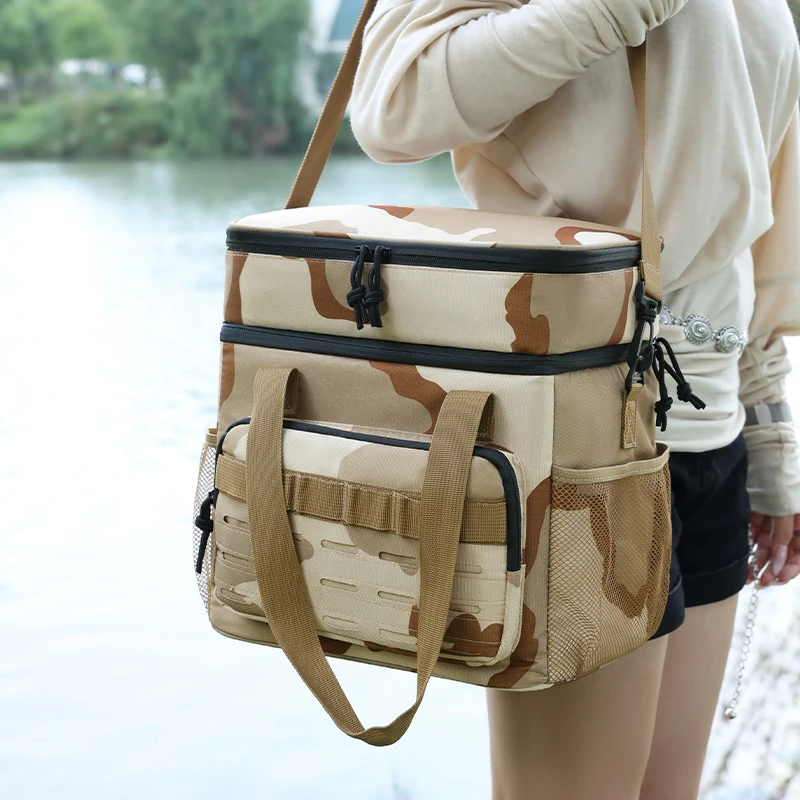 Tactical Thermal Cooler Bag Outdoor Insulated Lunch Box Work Leakproof Insulated Durable Lunch Bag for Meal Camping Picnic