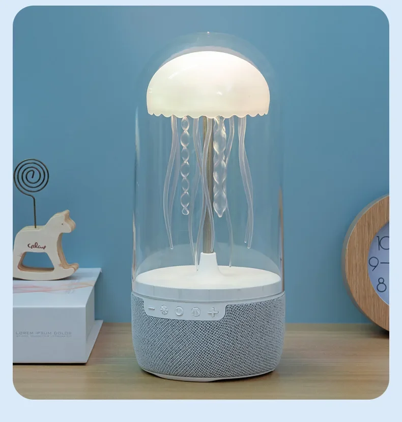 Creative Colorful Jellyfish Lamp Bluetooth Speaker HiFi Stereo 1800mAh Sports Jellyfish Speaker with Lights