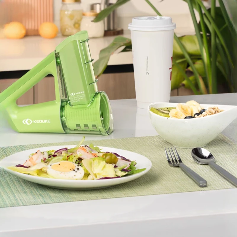 Electric Handheld Vegetable Cutter | Stainless Steel Multi-Functional Veg Slicer & Grass Chopper | USB Rechargeable Kitchen Tool