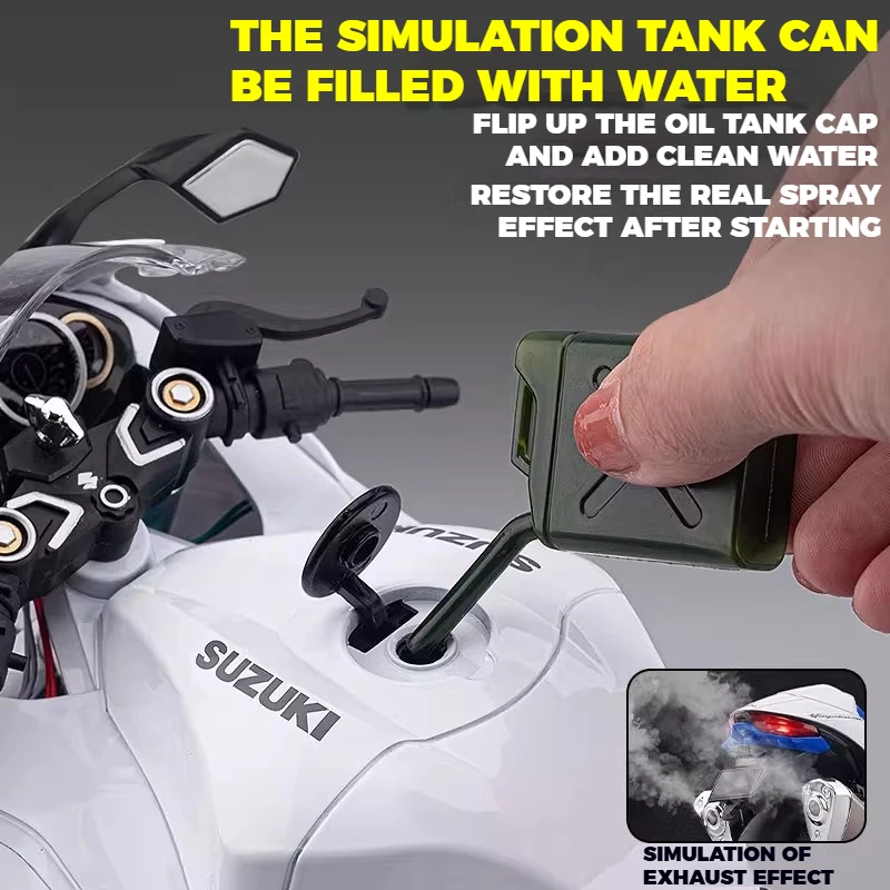 1:6 SUZUKI HAYABUSA GSX-1300R Alloy Diecast Motorcycle Spray Model
