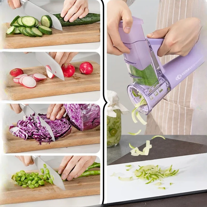 Electric Handheld Vegetable Cutter | Stainless Steel Multi-Functional Veg Slicer & Grass Chopper | USB Rechargeable Kitchen Tool