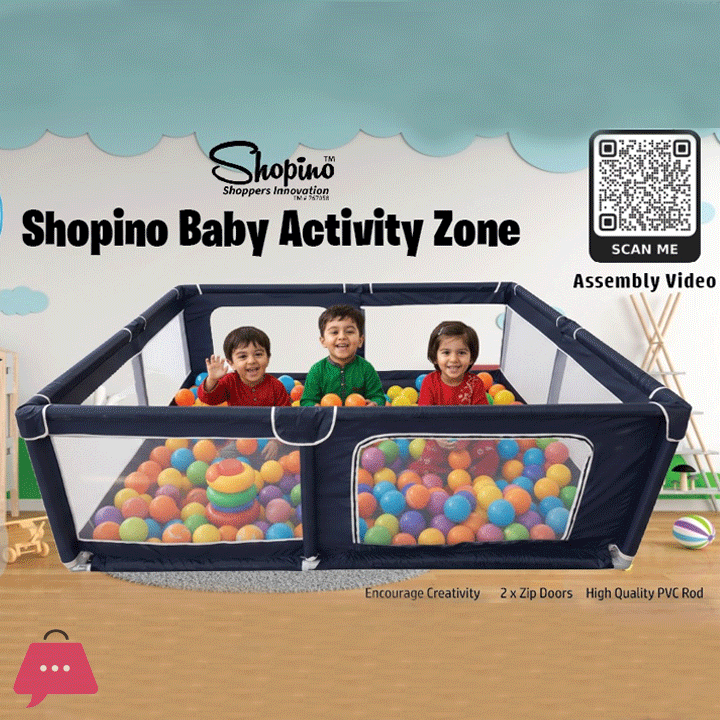 Shopino Baby Playpen Kids Large Playard Ball Pit Indoor & Outdoor Kids Activity Center Infant Safety Gates with Breathable Mesh Sturdy Play Yard for Toddler Portable Childrens Fences - 5.9 feet x 4.92 feet