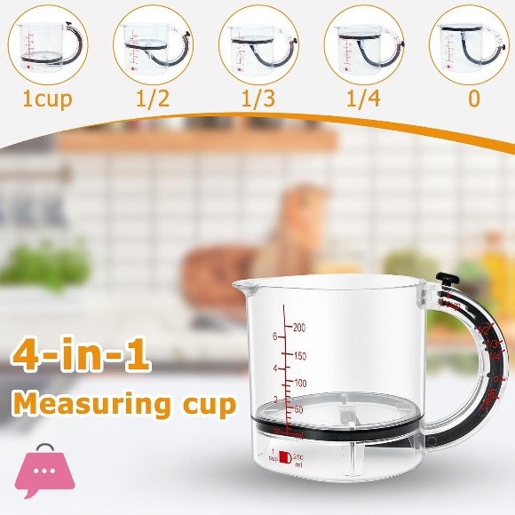 All-in-1 Adjustable Measuring up Cup, 4-In-1