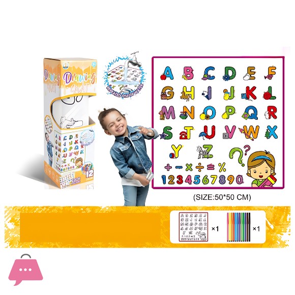 Alphabet and Number Drawing Mat - 30 Inch