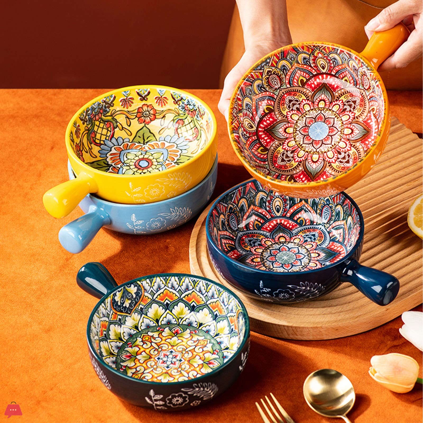 ceramic-serving-bowl-paya-dish-with-handle-600ml--shallow-single-bowl-microwave-and-oven-safe