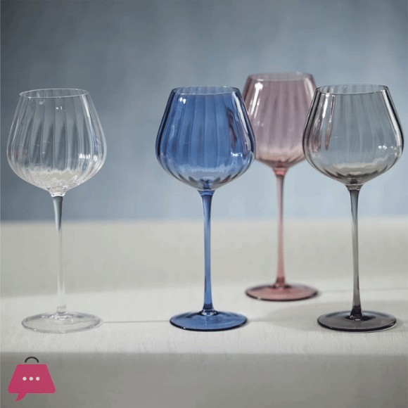 Clear Malden Optic Red Wine Glasses, Set of 4