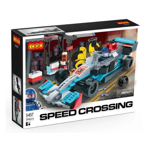 COGO Formula Racing Car Building Block Set Speedy Fun for Kids - 288 Pcs