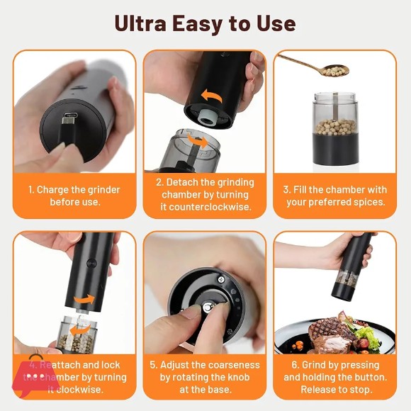 Electric Salt & Pepper Grinder Set