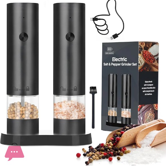 Electric Salt & Pepper Grinder Set