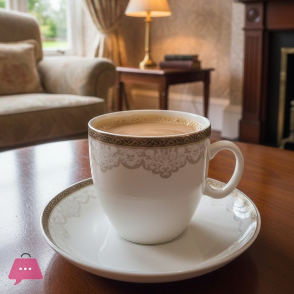 Elegant Ceramic Cup and Saucer Set