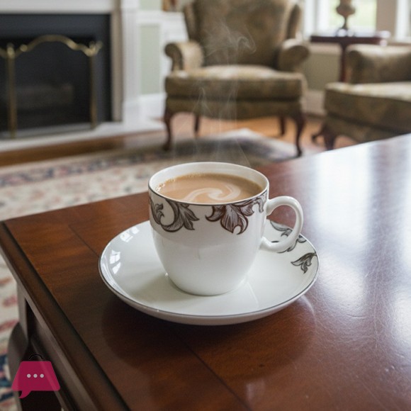 Elegant Ceramic Cup and Saucer Set