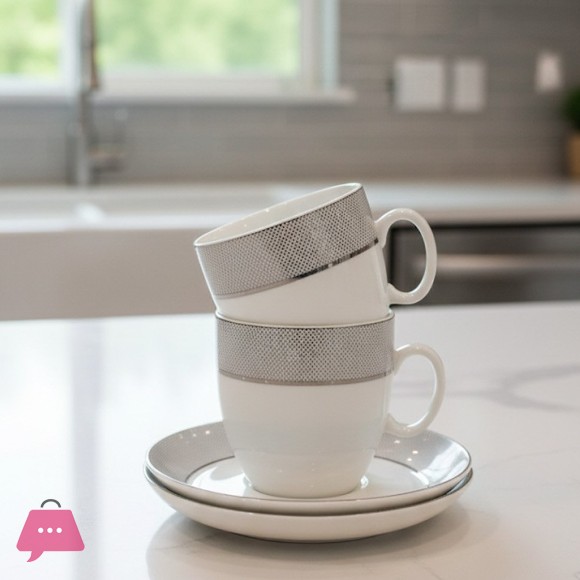 Elegant Ceramic Cup and Saucer Set