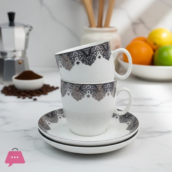 Elegant Ceramic Cup and Saucer Set