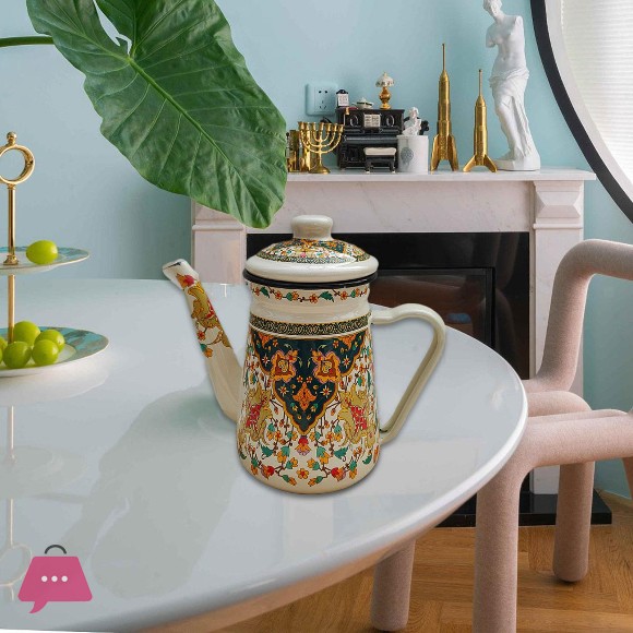 Enamel Coffee Pot Multiuse Large Capacity 1.2L