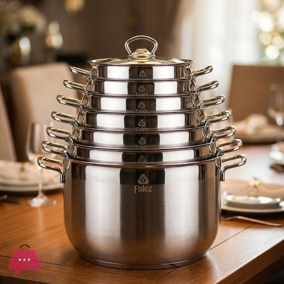 Falez Premium Stainless Steel Casserole Cooking Pot Series - 24cm to 30cm
