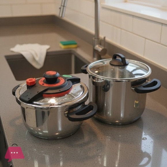 Falez Stainless Steel Pressure Cooker Set Interchangeable Lids 6L & 9L