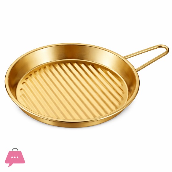 Golden Multipurpose Serving Grill Plate 20 cm & 24 cm