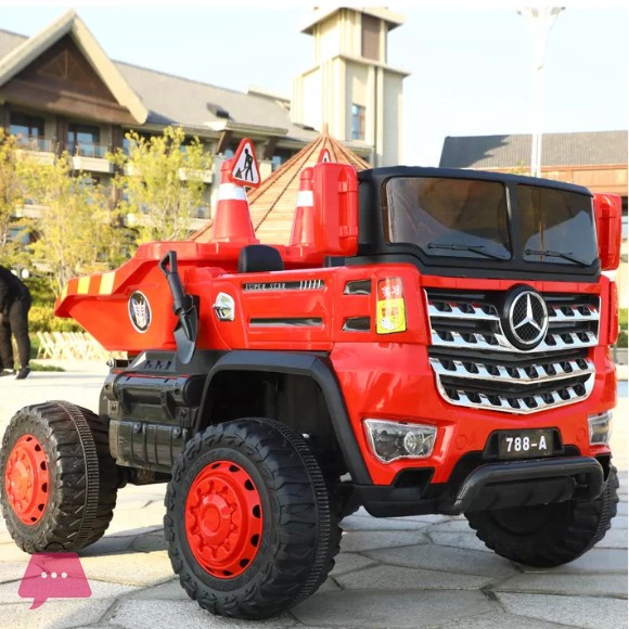 Kids Electric Ride on Dump Truck Kids Ride on Jumbo Remote Control Dump Truck - 2 Seats Four-Wheel