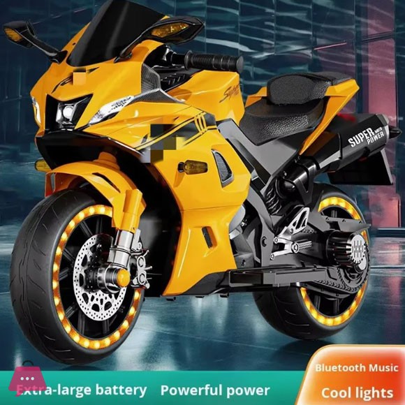Kids Ride on Bike R7-Style Childrens Electric Motorcycle for Ages 3-10