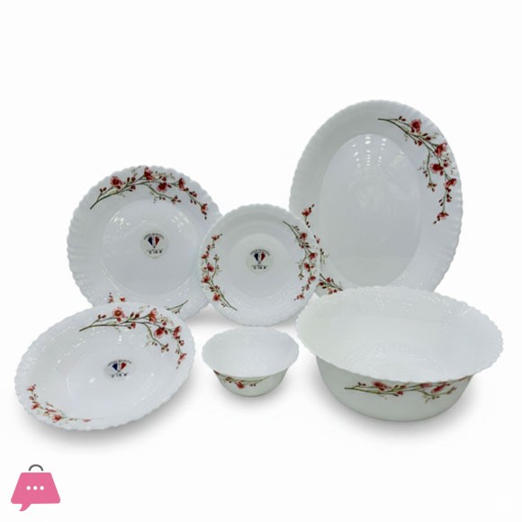 KINGRI OPALWARE MARBLE DINNER SET 26 PCS (BAHAR)