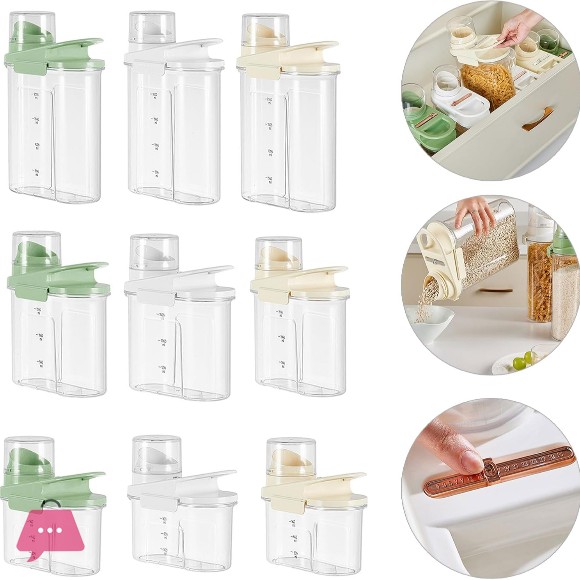 Kitchen Grains Storage Container Large Cereal Dispenser with Lid for Rice Sugar Oat Practical Dry Food