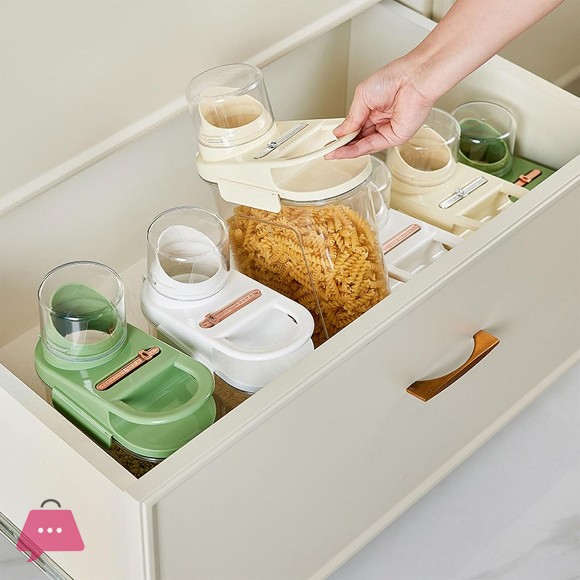 Kitchen Grains Storage Container Large Cereal Dispenser with Lid for Rice Sugar Oat Practical Dry Food