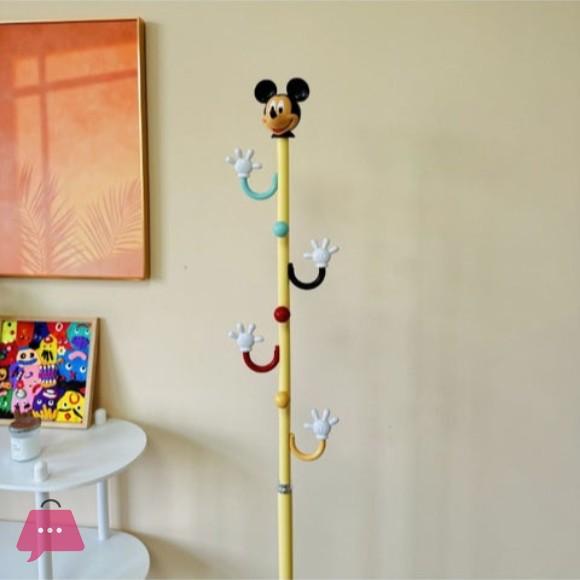 Mickey Mouse Modern Clothes Hanger Stand for Children and Adults – multi-purpose hanger for hanging clothes, bags, and caps – 165CMM