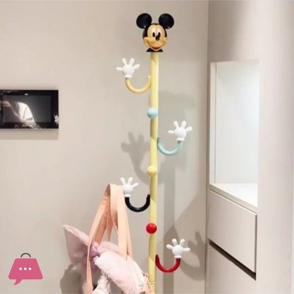 Mickey Mouse Modern Clothes Hanger Stand for Children and Adults – multi-purpose hanger for hanging clothes, bags, and caps – 165CMM