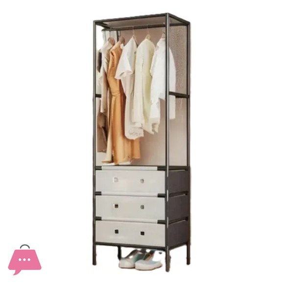 Modern 3-Tier Multifunctional Coat Rack and Shoe Rack, Black