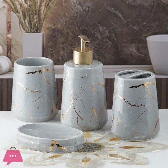 Modern Ceramic Bathroom Accessories Set of 4