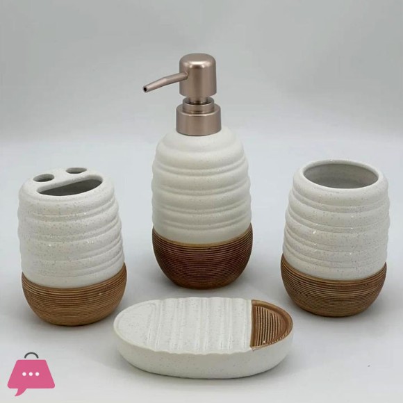 Modern Ceramic Bathroom Accessories Set of 4