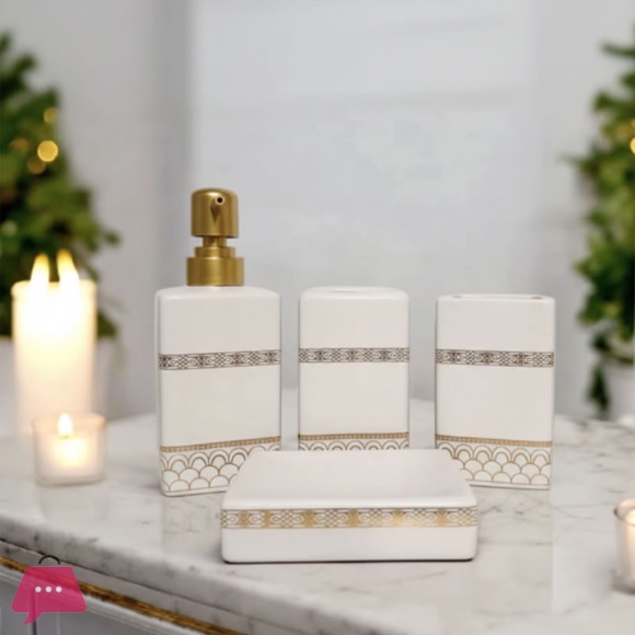 Modern Ceramic Bathroom Accessories Set of 4