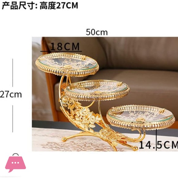 Multi-Layer Plate Home Creative Luxurys Wind Glass Candy Plate Fruit Basket Fruit Tray