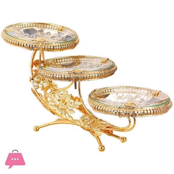 Multi-Layer Plate Home Creative Luxurys Wind Glass Candy Plate Fruit Basket Fruit Tray