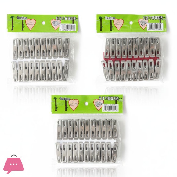 Multipurpose Stainless Steel Clips Clothing Clips CHUTKI HOOKS 20Pcs