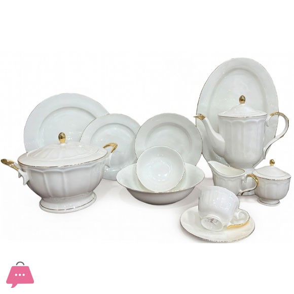 Noritake Japan Srilanka Imperial Dinner Set Golden Outline 85-Pcs 12 Person