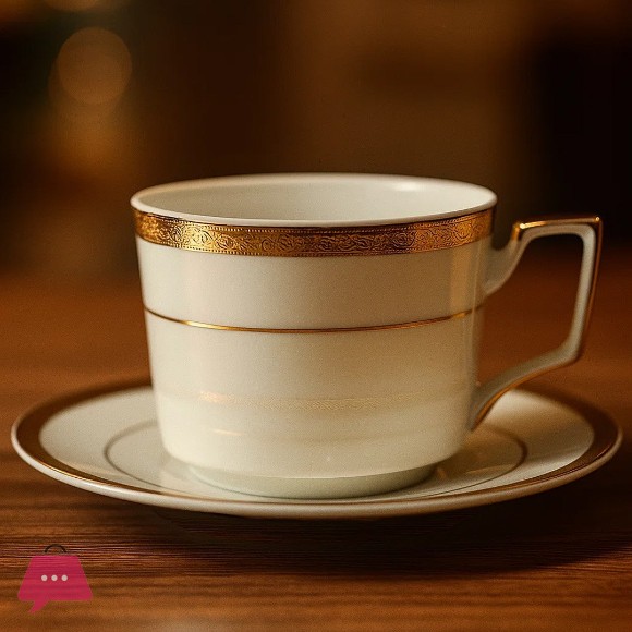 Noritake Signature Gold & Platinium 6 Cups & 6 Saucers