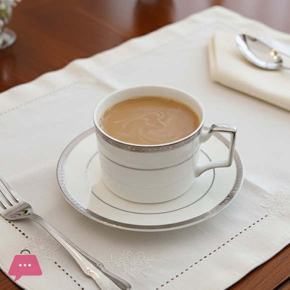 Noritake Signature Gold & Platinium 6 Cups & 6 Saucers