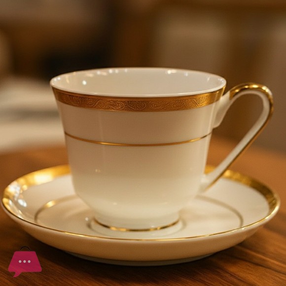 Noritake Signature Gold & Platinium 6 Cups & 6 Saucers